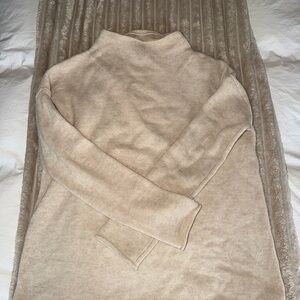 Theory Beige Mockneck Sweater